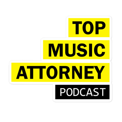 Top Music Attorney Podcast Logo Sticker