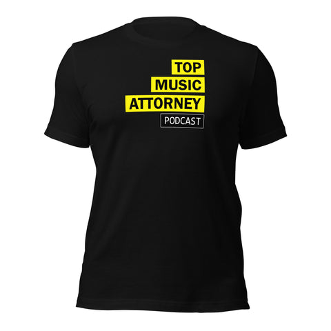 Top Music Attorney Podcast Logo Shirt